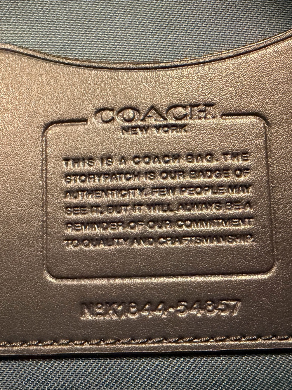 Coach Men's Pebbled Leather Backpack in Navy - Picture 4 of 4